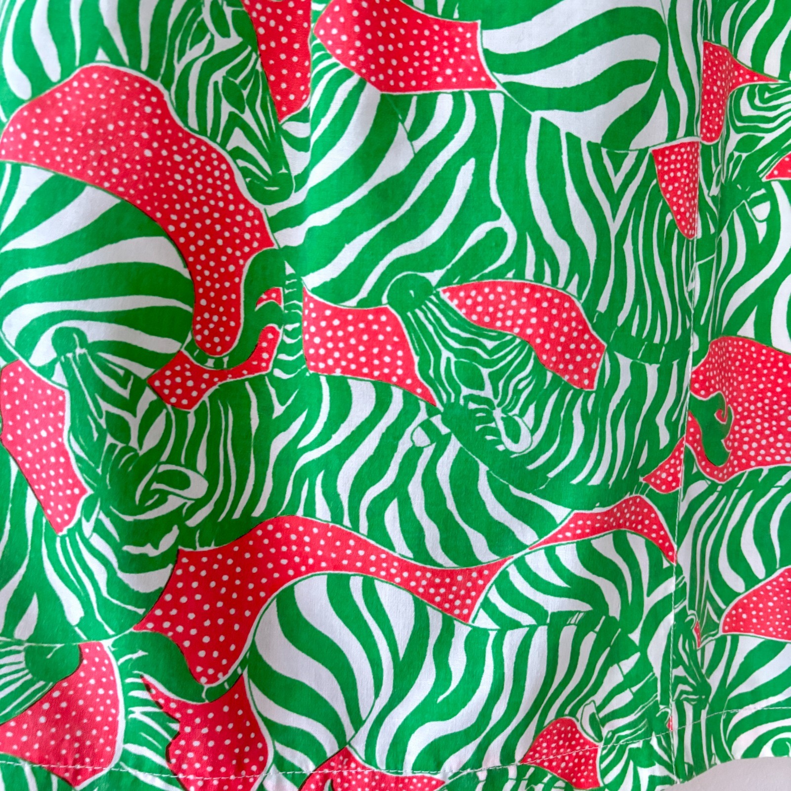 VTG LILLY PULITZER Pink/Green Zebra Brazilian Court Golf Skirt Skort Pockets!