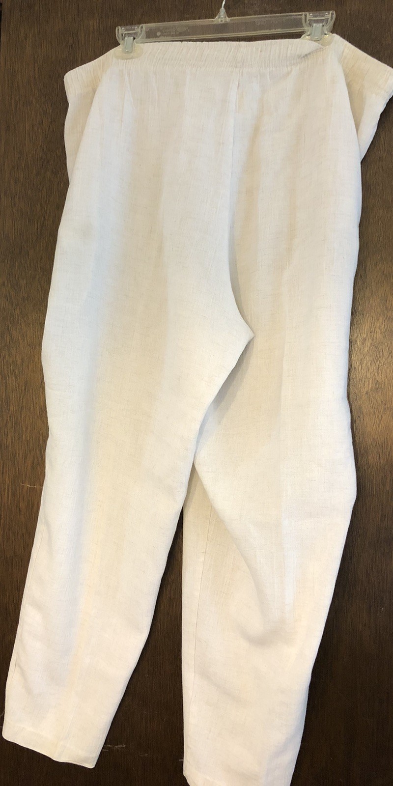 Women’s Plus Size 20W Ivory Poly- Rayon 42” Waist 28” Inseam Pants Season Ticket