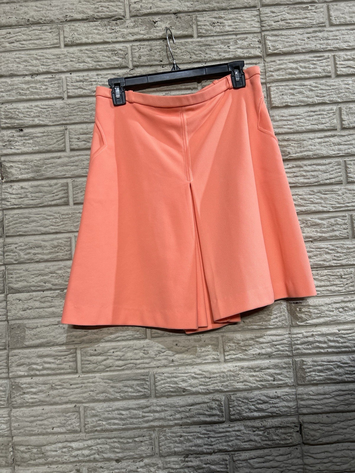 Vintage 1960’s Coral A-Line Skort Pockets No Size See Measurements Belt Loops