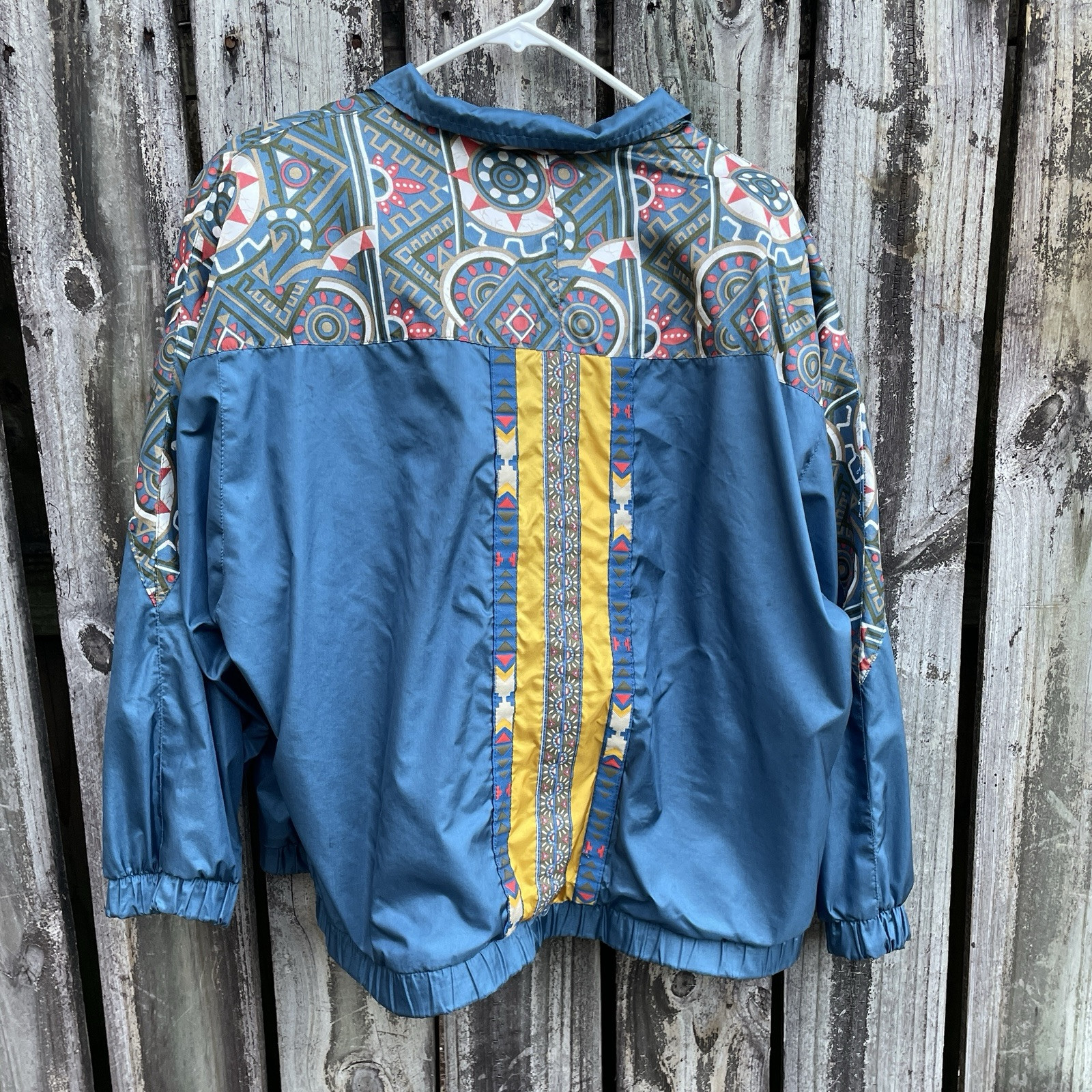 VTG 90s Windbreaker Jacket & Pants Teal Multi Color Trim Size Woman’s M