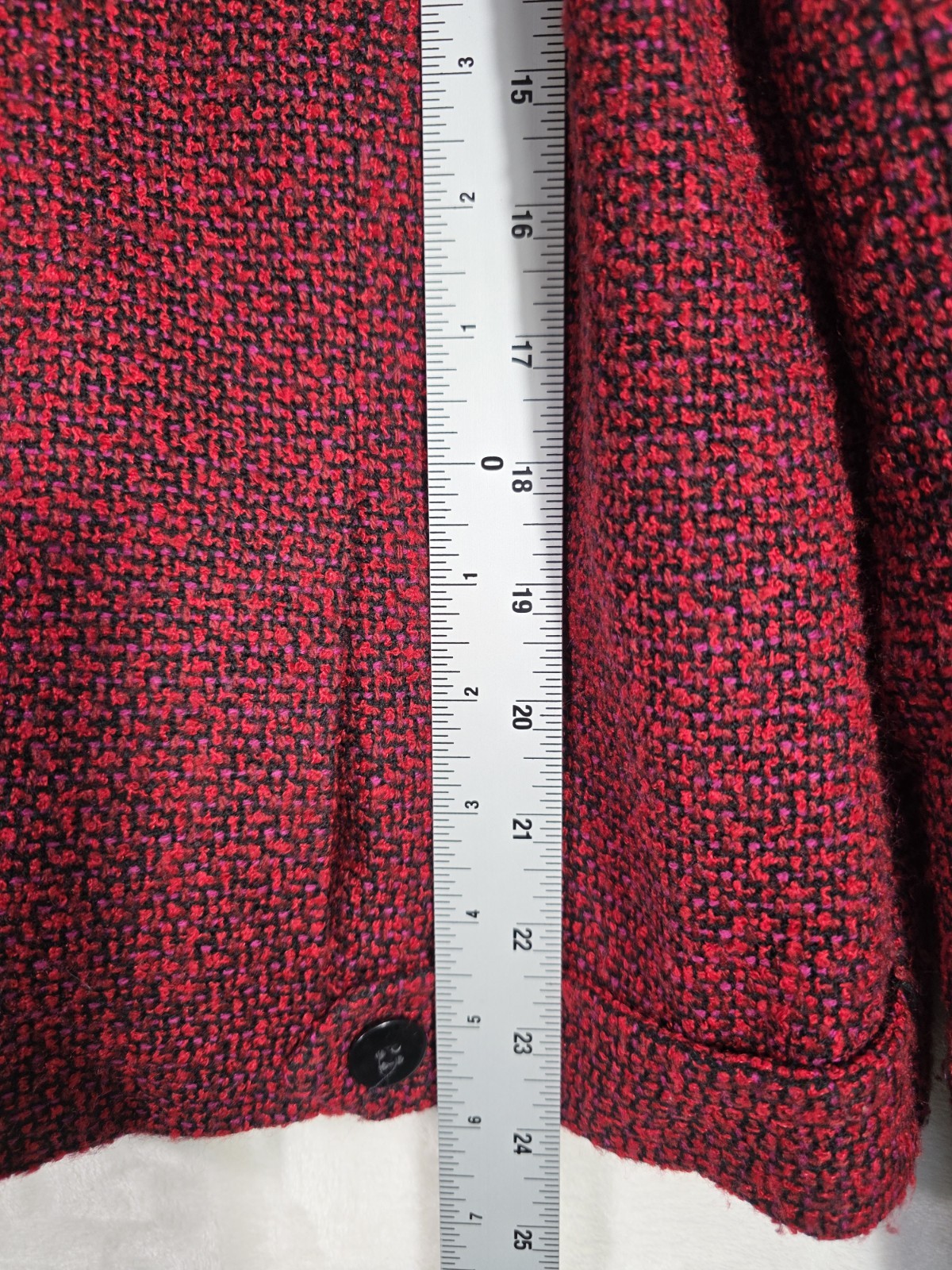 Vintage 90s Norton McNaughton Red Tweed Blazer Jacket Womens 12 Career Chic