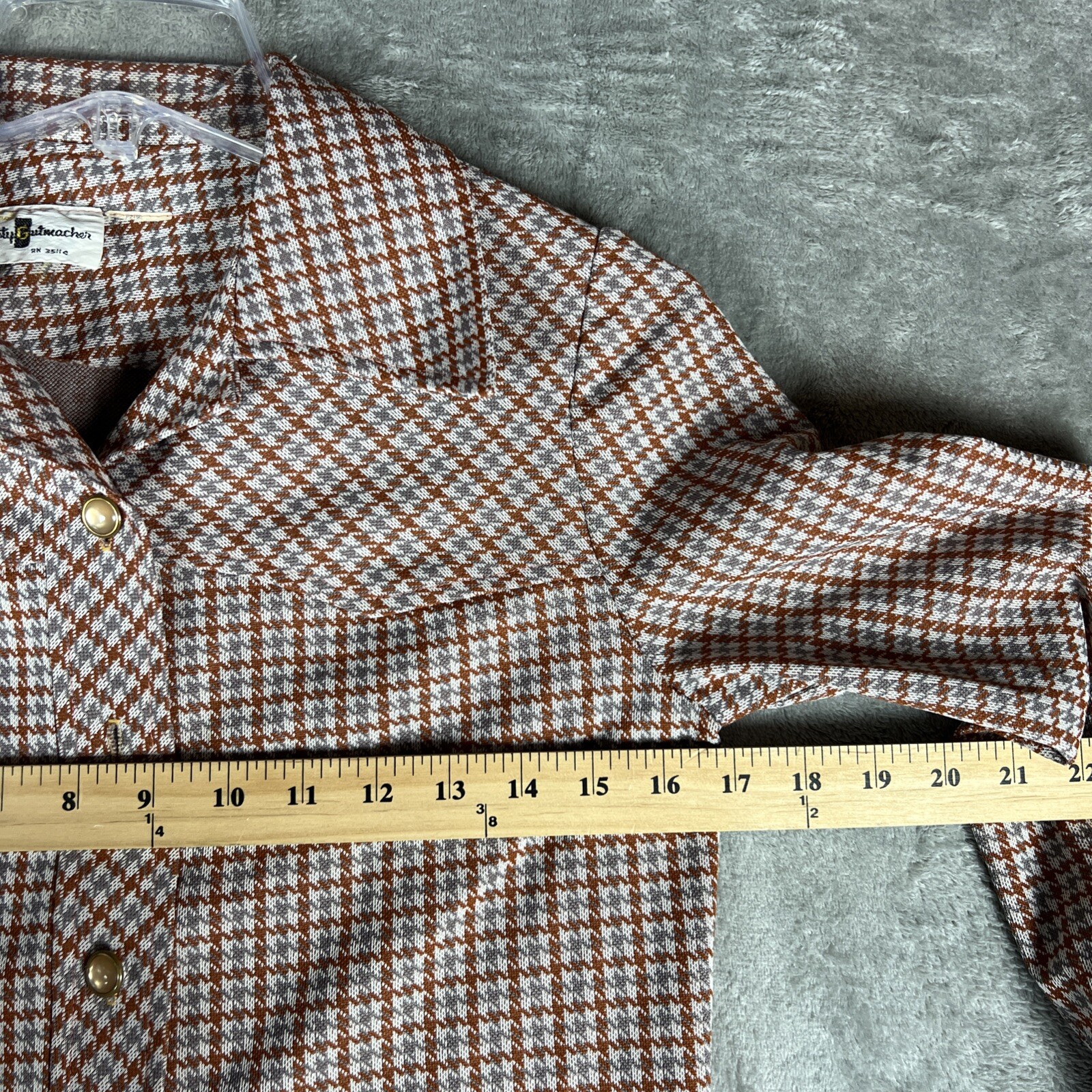 Marty Gutmacher Blazer Jacket Womens M/L Vintage 1970s Orange Brown