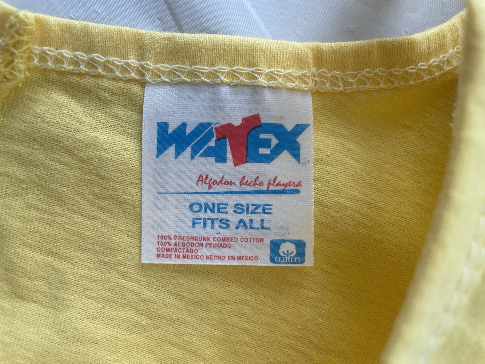 WATEX Womens Yellow Strappy CANCUN Graphic Tank Dress/Beach Cover One Size