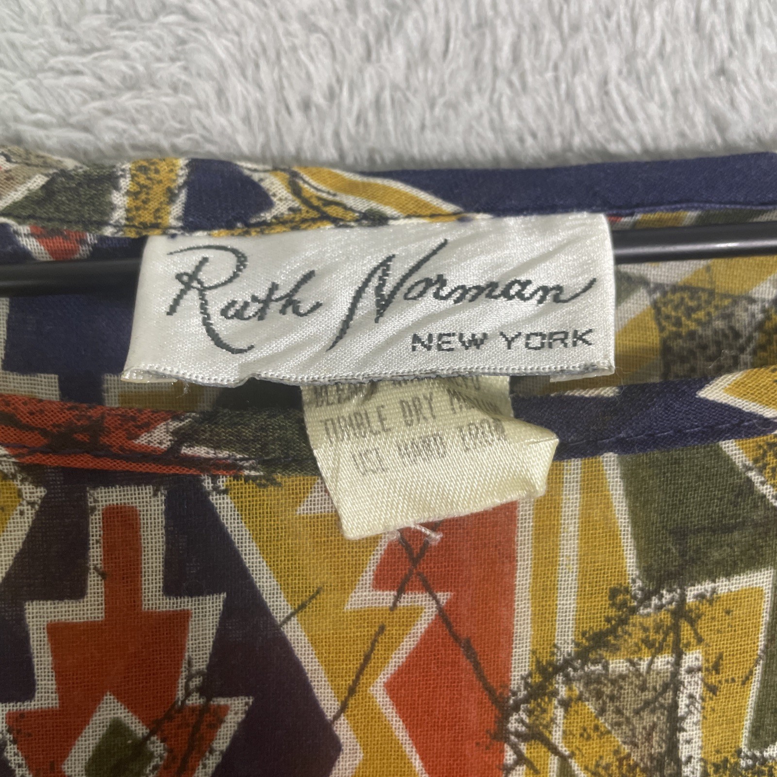 Vintage Ruth Norman Neiman Marcus Caftan Women’s One Size Aztec Red Gold Lounge