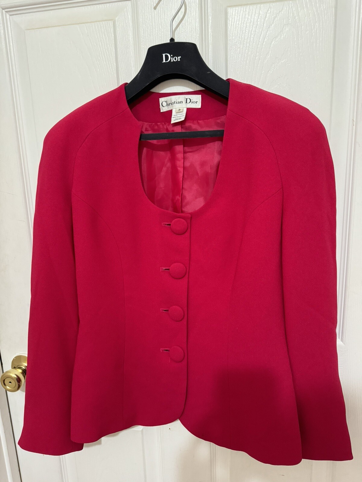 Vintage Christian Dior Wide Leg Pant Suit John Galliano Jacket Size 4 Pants Sz 2
