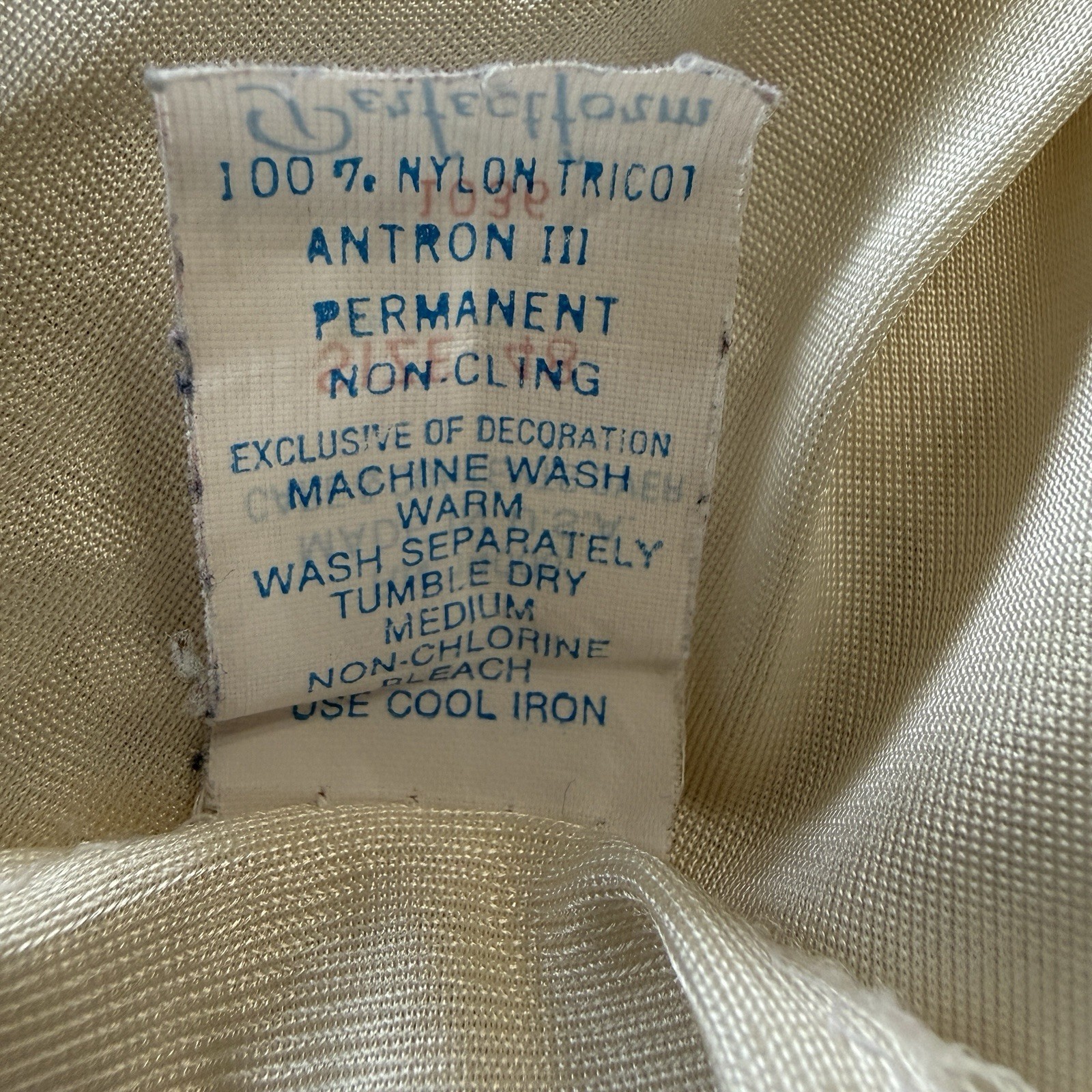 Vtg Perfectform Satin Nylon Cami Women 48 Cream Lace Trim Coquette Sexy Lingerie