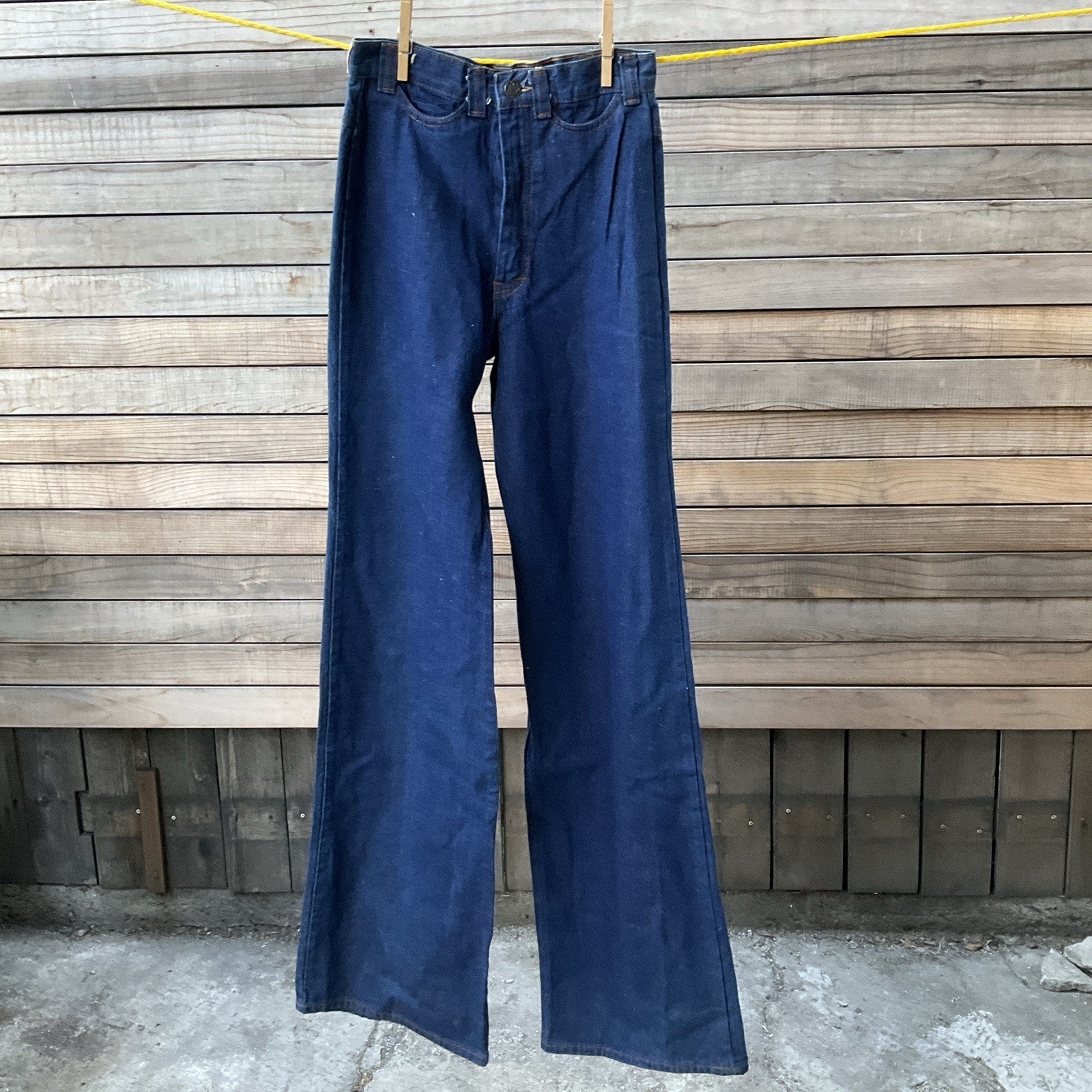 Vintage 70s Rocky Mountain Jeans Dark Wash Flare Western