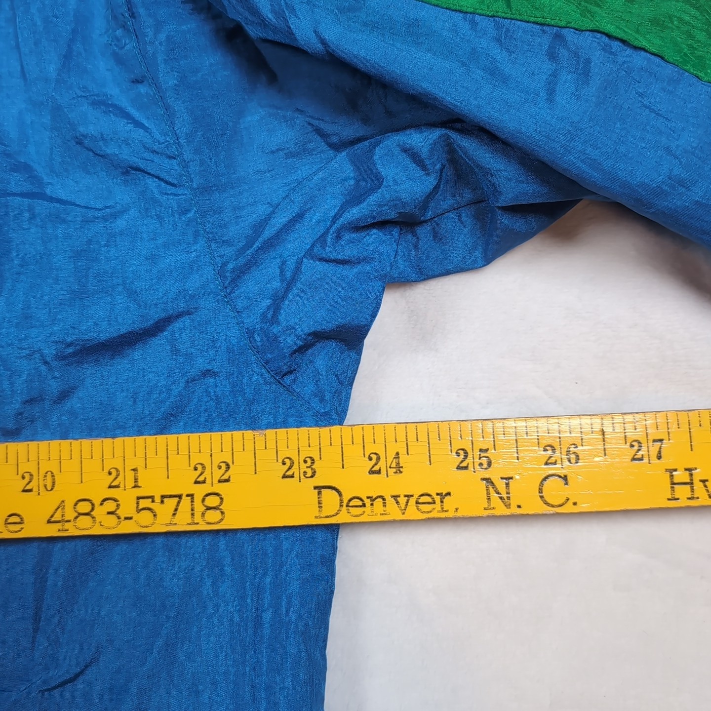 Vintage Andy Johns 90s Nylon Colorblock Jacket Anorak Sz M W/ Shoulder Pads