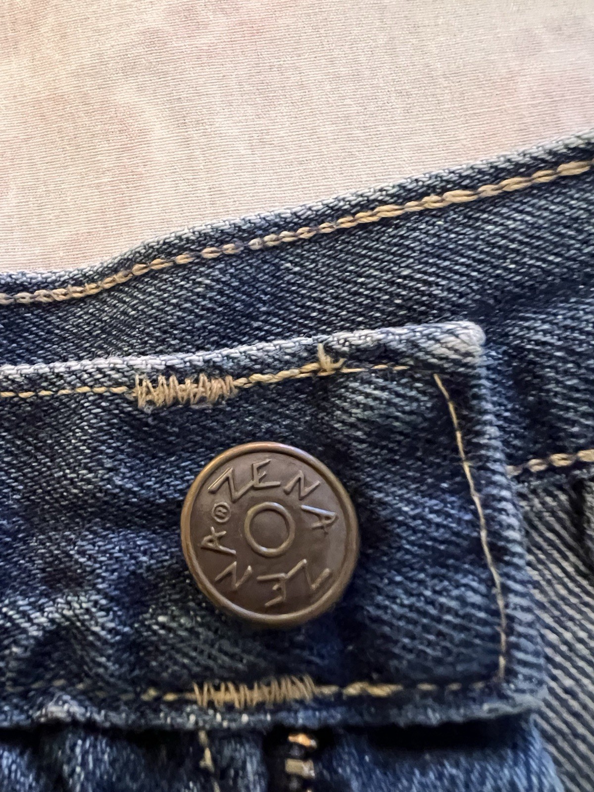 Zena Jeans Vintage Size 9 Dark Blue Pleated High Waisted Juniors, Preowned