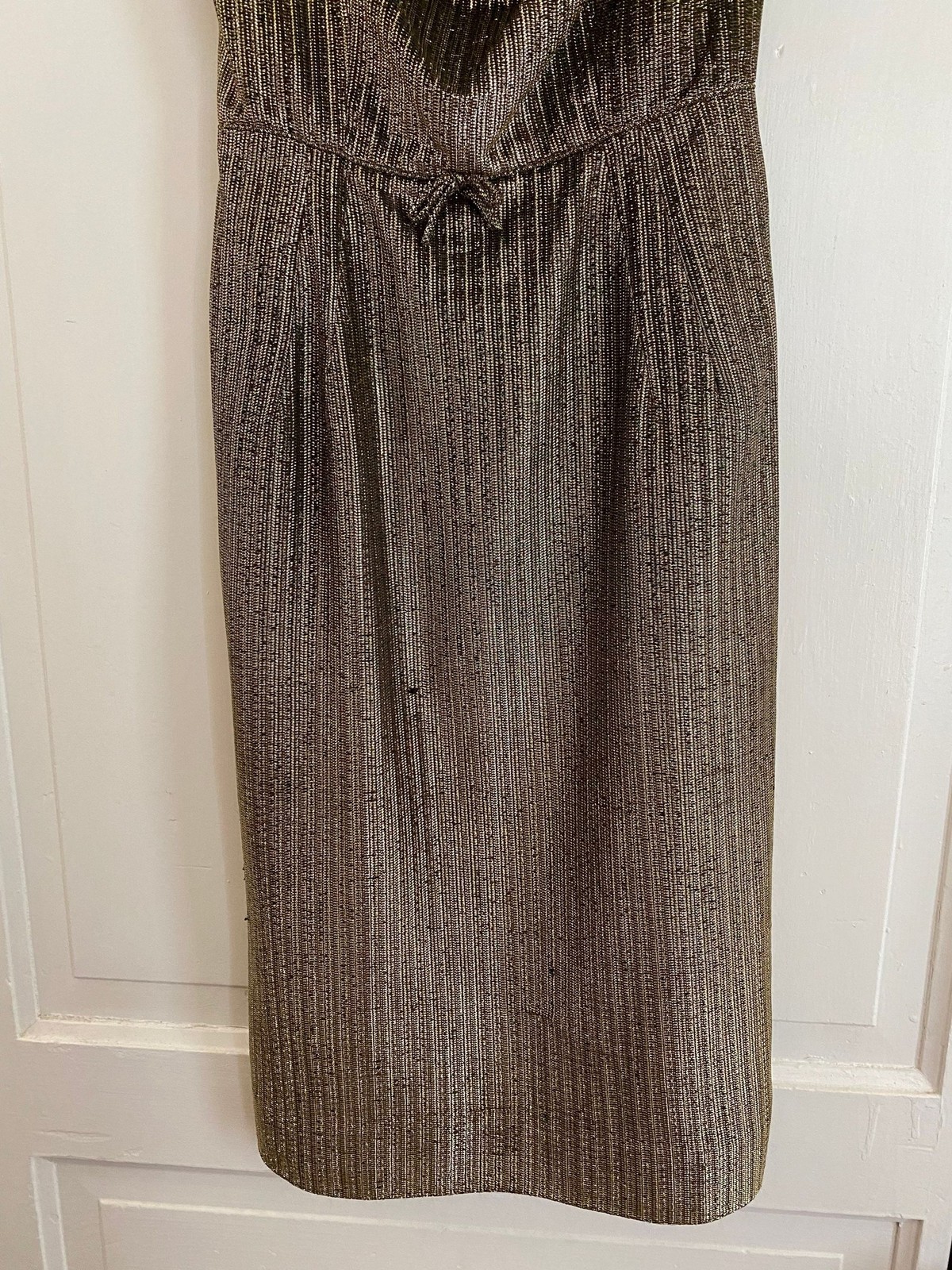 Vintage 50s/60s Timeless Jay Herbert Metallic Gold Party Cocktail Dress