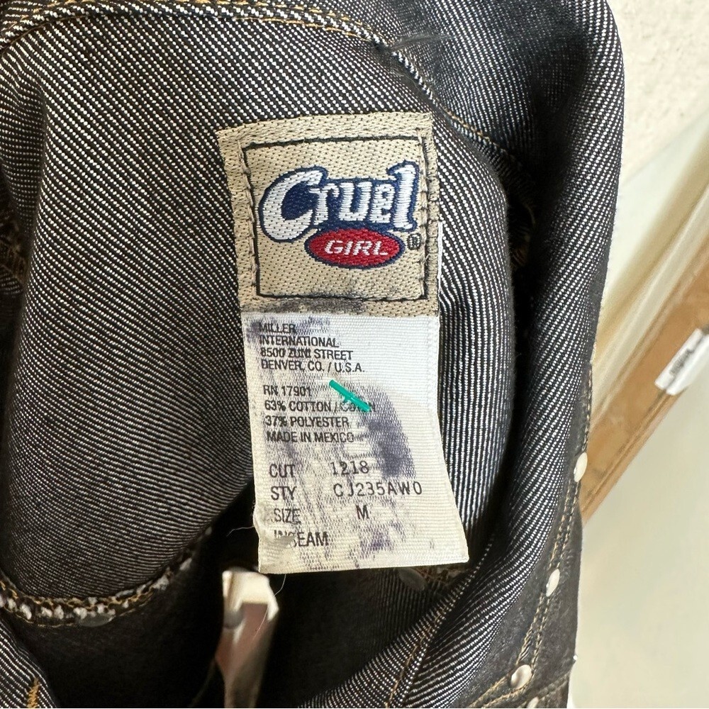 Vintage Y2K Cruel Girl Studded Denim Jacket Size Medium