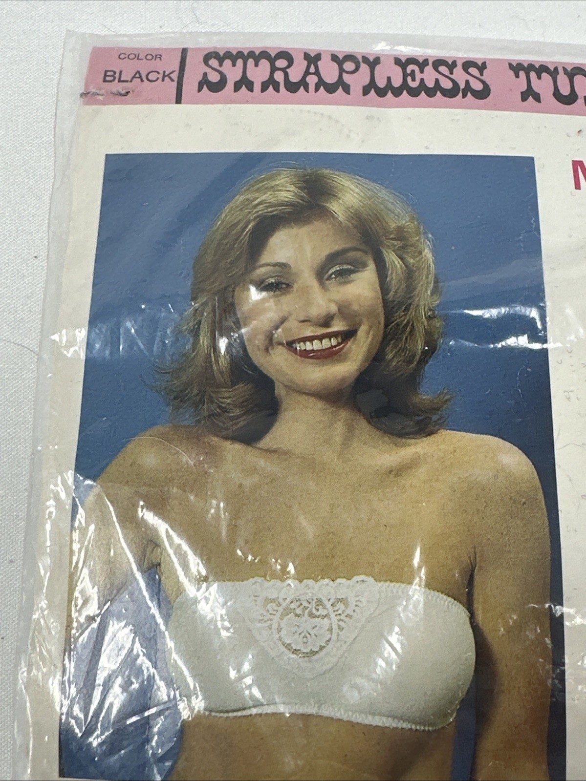Vintage 1970s Miracle Fabric Strapless Tube Black Bra | Collectors | Sz: 36A/B/C