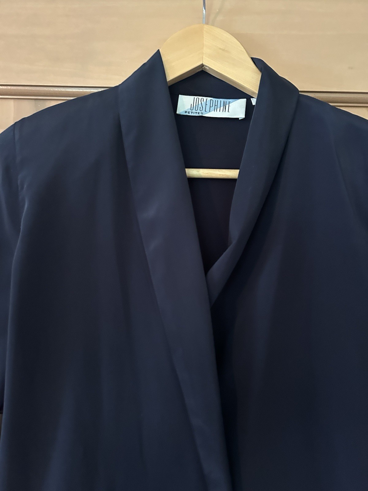 VTG Josephine Petites Double-Breasted Blouse, Size 4, Gold Crest Buttons