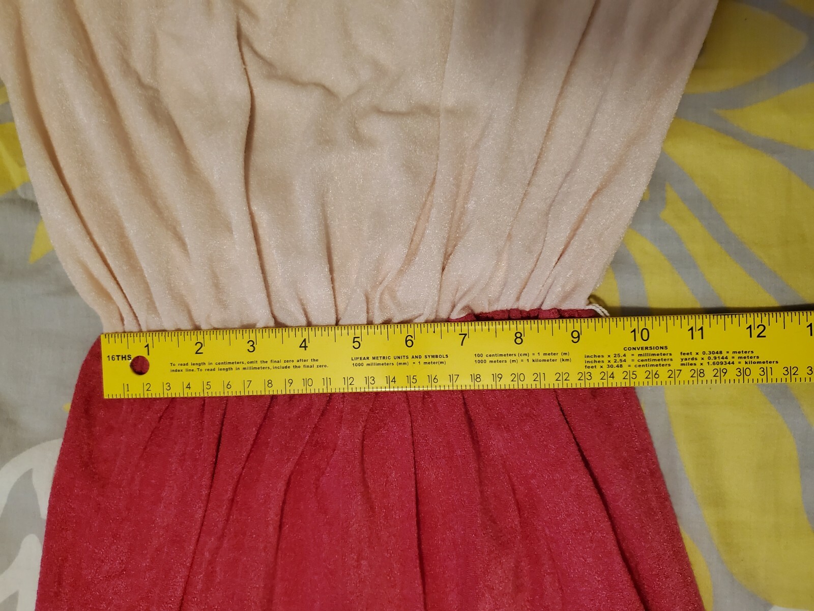 Small Vintage 70s 80s Dress Velvet Like Flower Pink Off White Ivory Cream