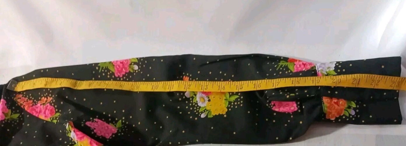 Vintage Karl Logan Long Sleeve Shirt My Cup Of Tea Black & Floral Size 9