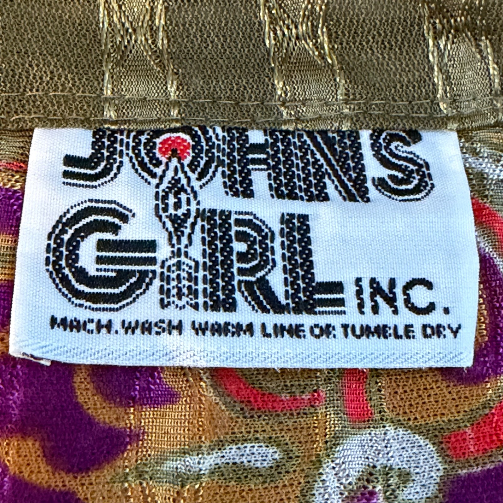 Vintage Johns Girl Inc Dress Size 10 Floral Belted Midi Prairie Boho Cottagecore