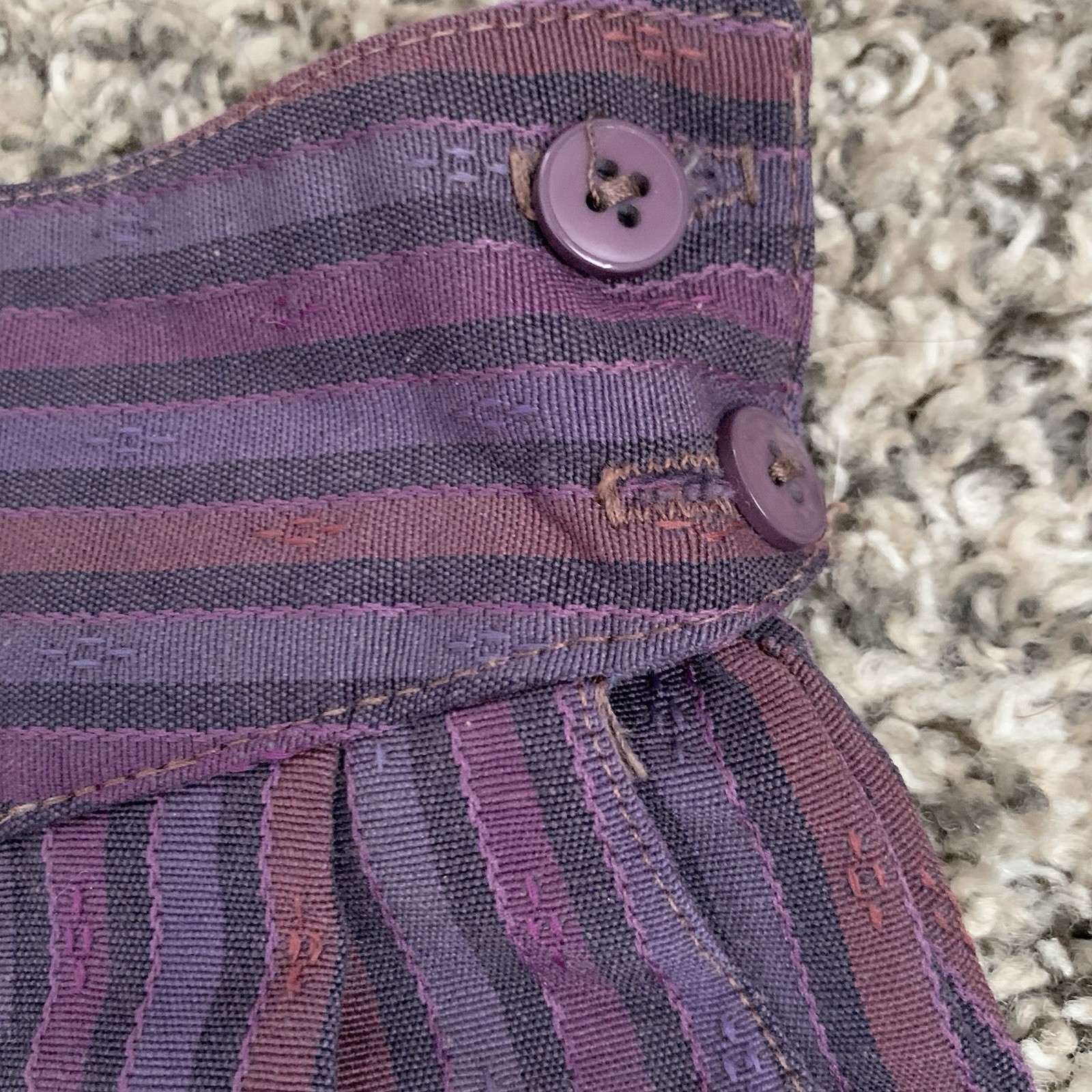 Vintage Happy Legs Pants Parachute Pleated High Rise Purple Black Small