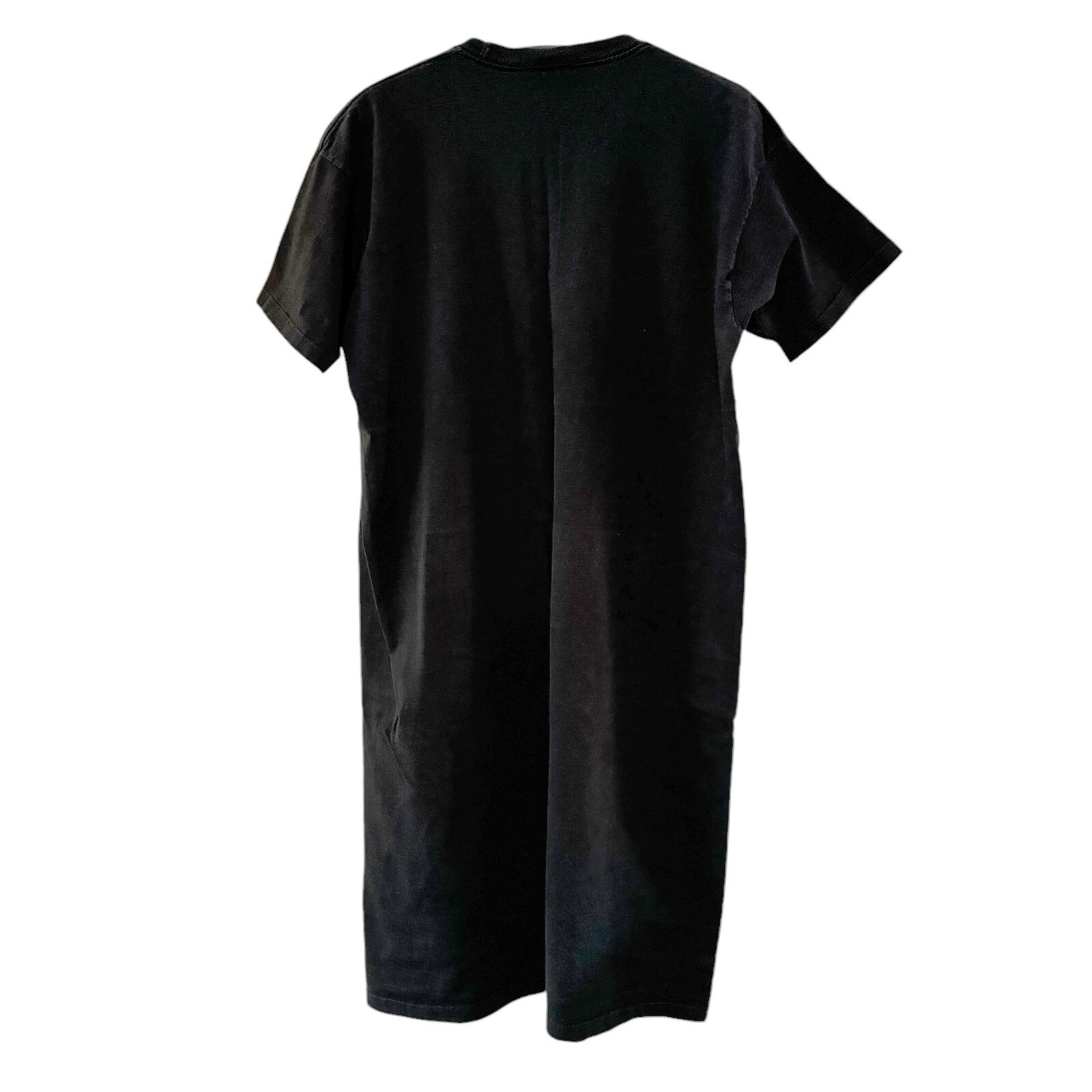 VTG Cape Cod Summer Shells Black T-shirt Dress Beach Sleepwear Tee OS Nautical