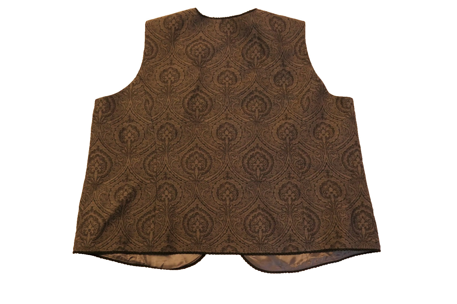 Pendleton Gray and Black Virgin Wool Floral Vest Size 3x