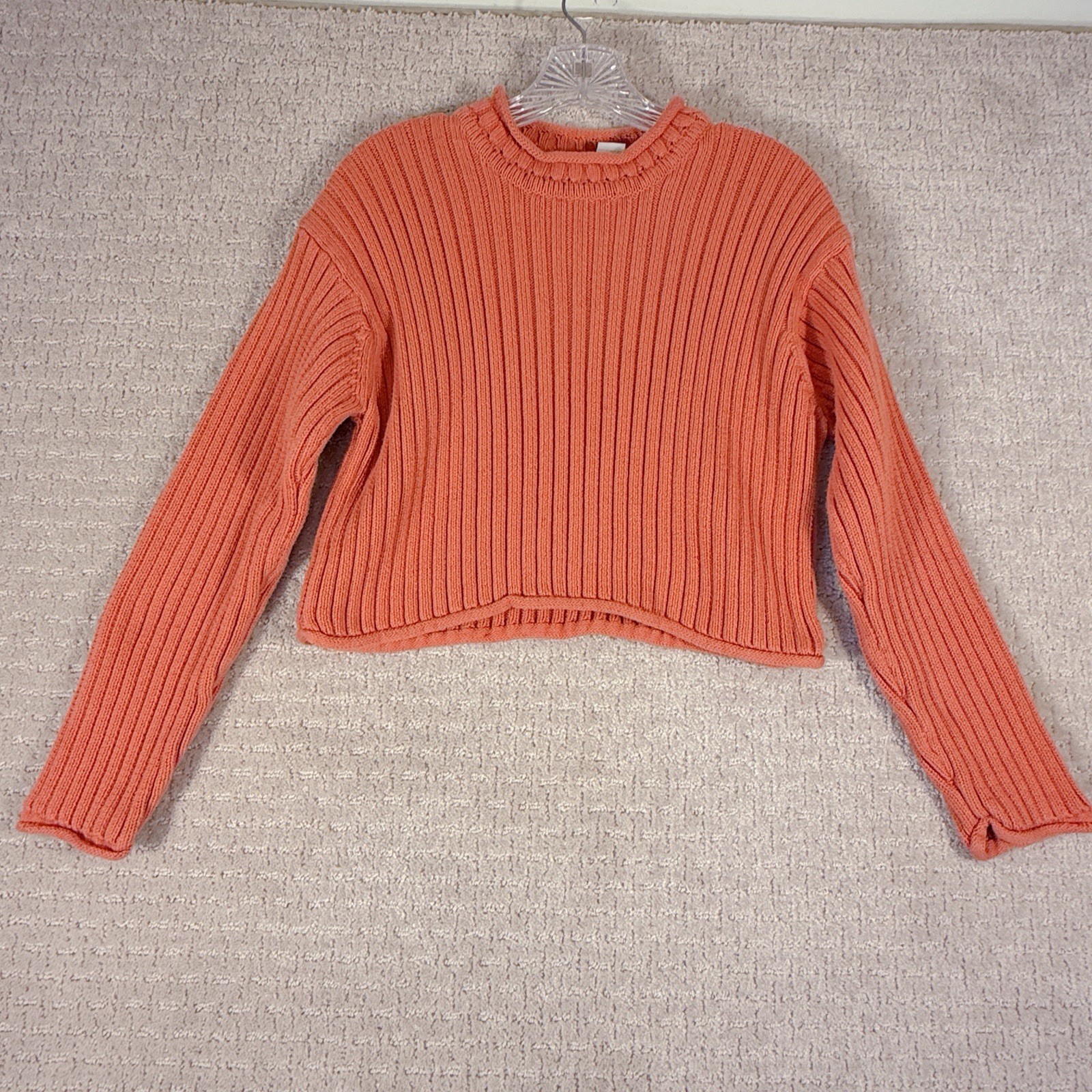 Vintage Clifford & Wills CW Orange Peach Cropped Sweater Medium New Packaging