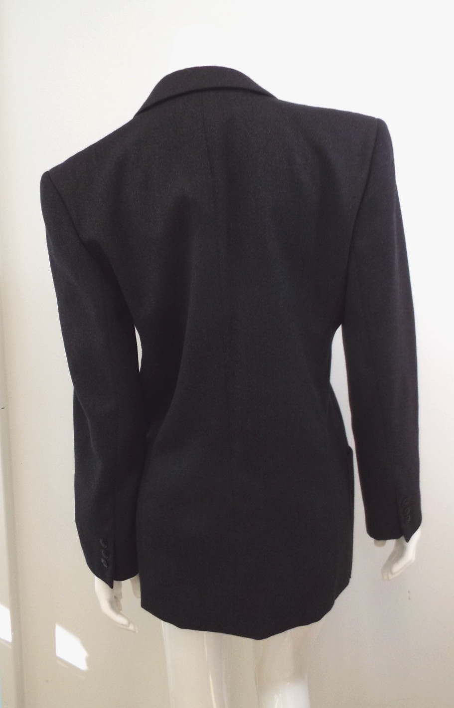 Vintage Giorgio Armani Charcoal Gray Wool Blazer Suit Jacket Italy Size 42