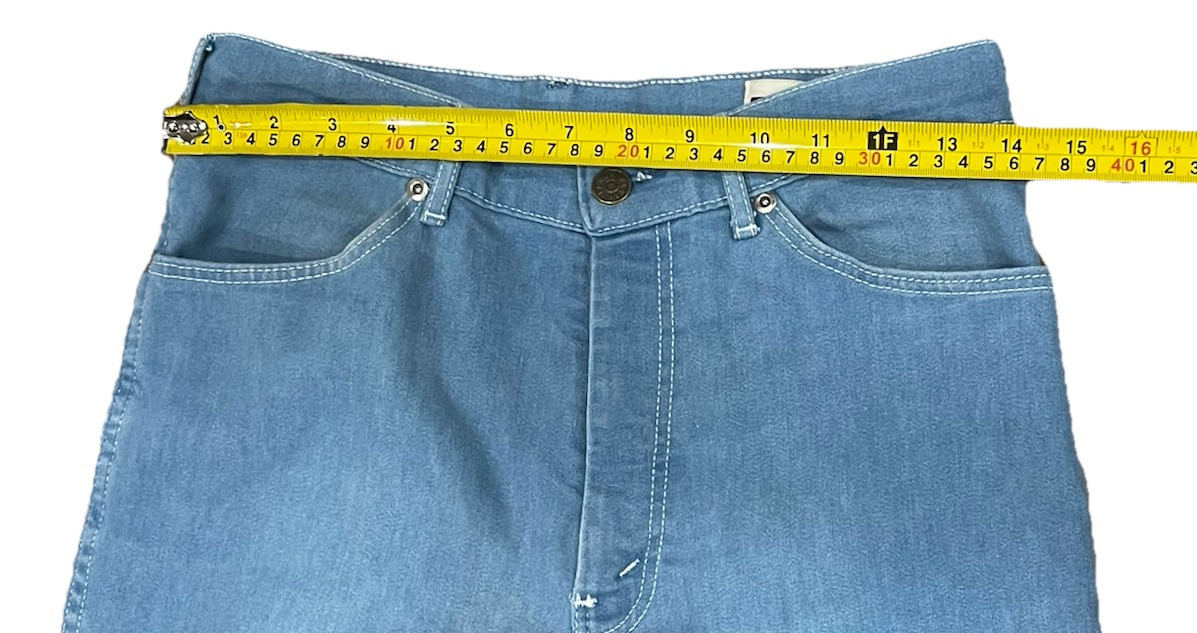 Vintage 70s Farah High Waist Flare Jeans Fit Womens Size 28 Waist Blue USA Made