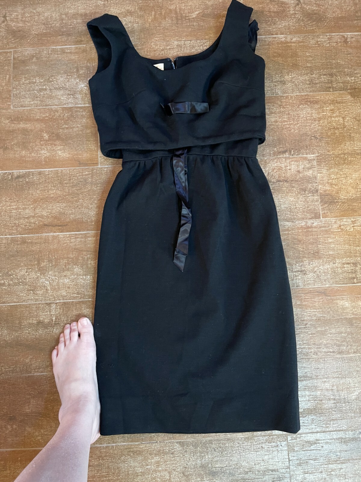 XS Vintage 1960s Junior Accent dress black MCM women sleeveless extra small