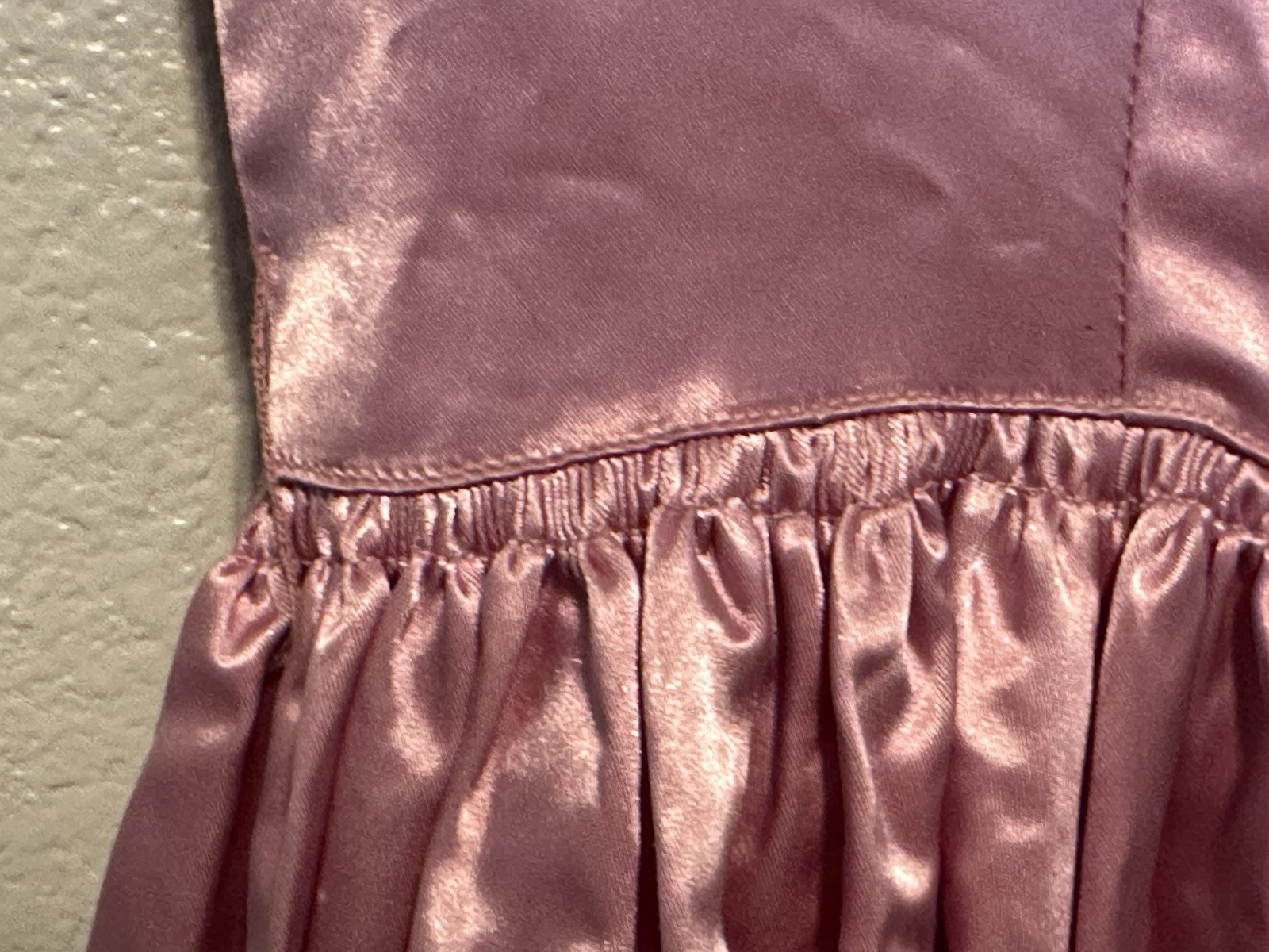 1950s Emma Domb Pink Satin Gown Formal Dress Full Skirt Glinda Debutant sz.S
