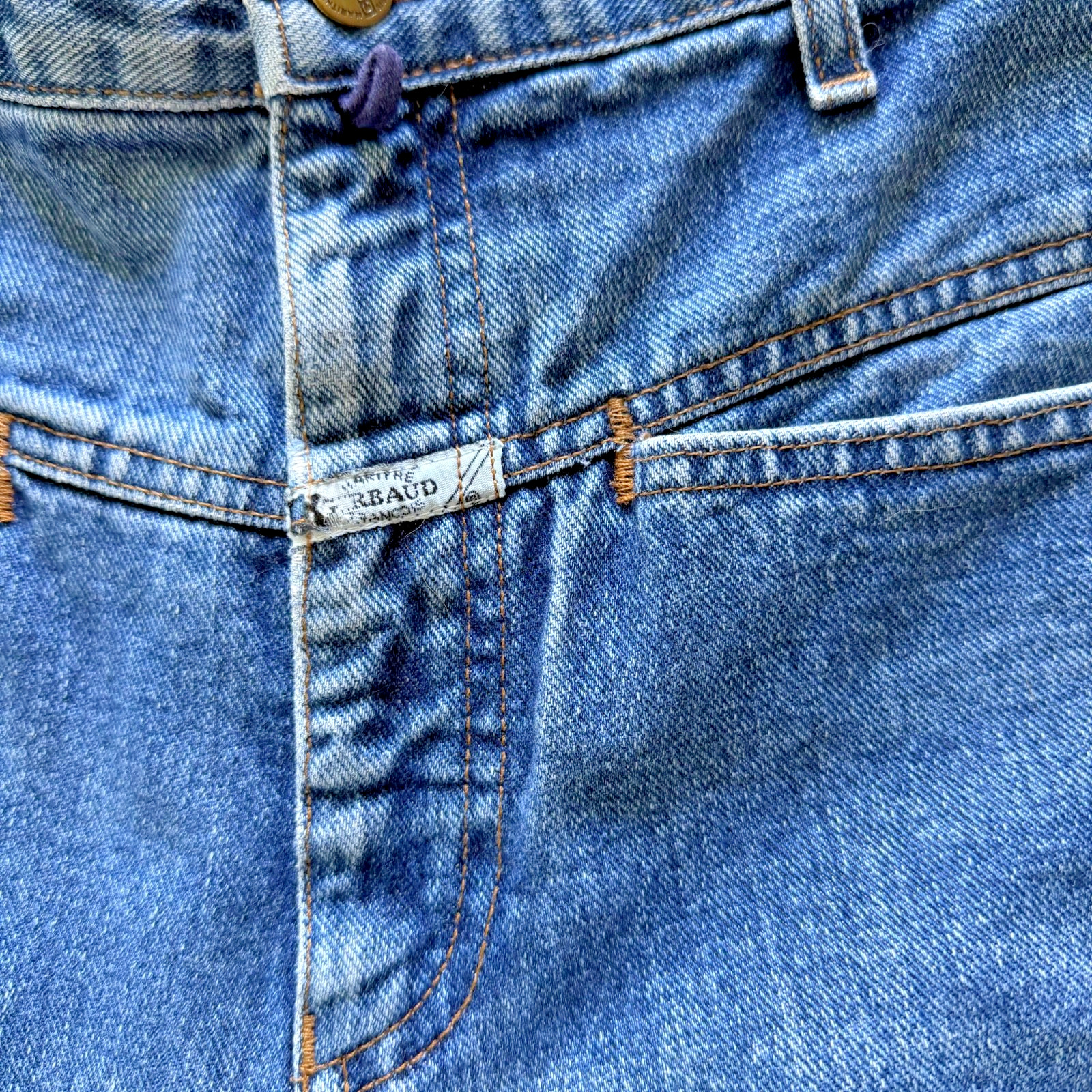 Vintage Stonwashed 90’s Marithé François Girbaud V-Panel Fly Tag Jeans Sz 13 14