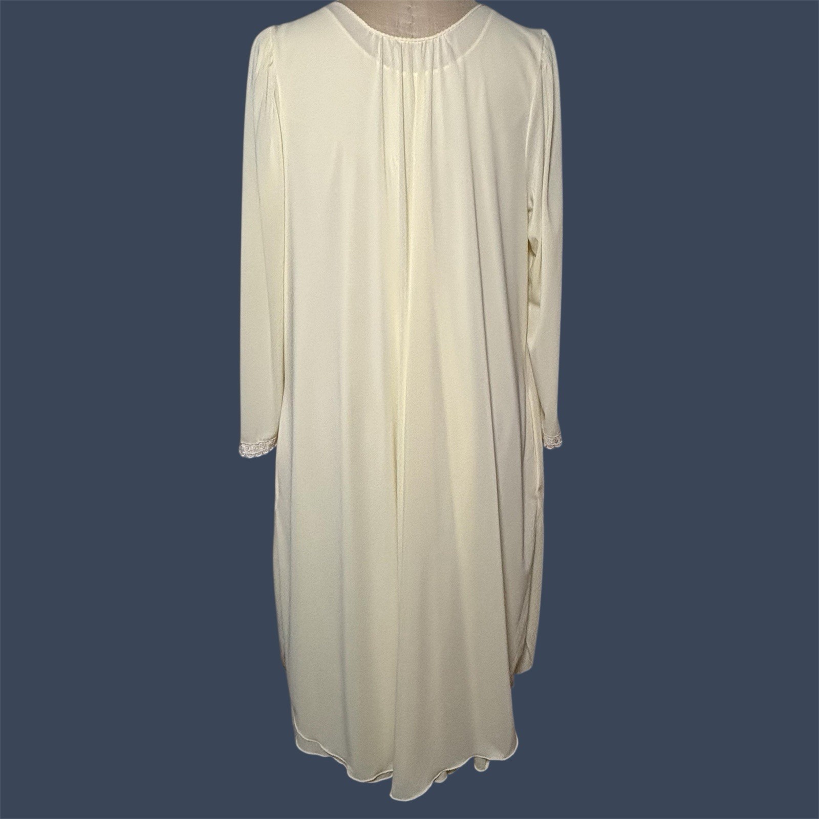 Vintage Shadowline Peignoir Set Nightgown Robe Yellow Lace Medium, Small *READ*