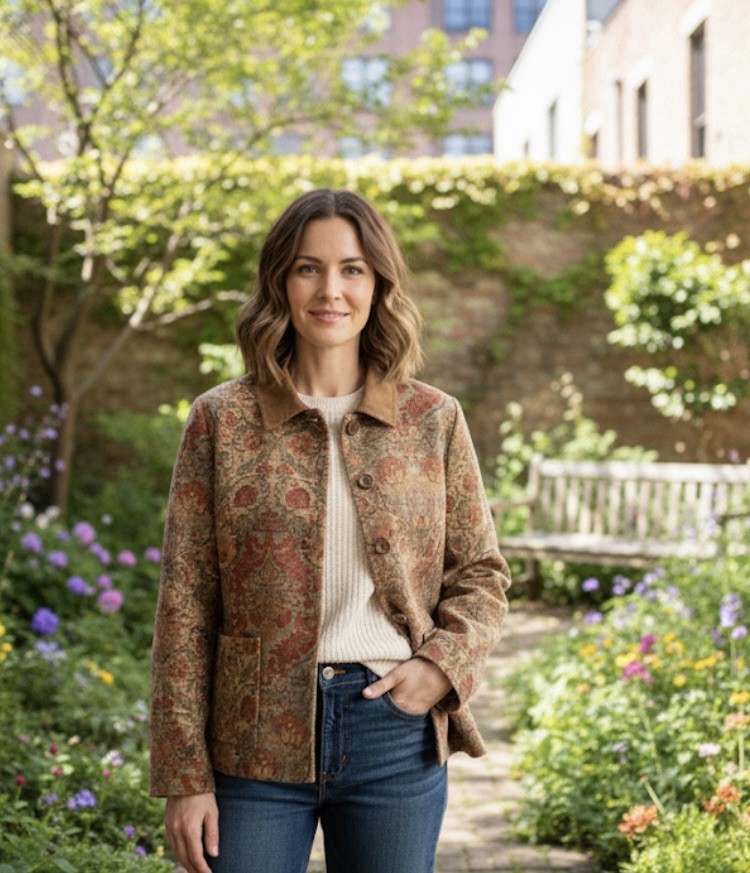 Vintage Napa Valley Equestrian Tapestry Jacket Boho Cottagecore Size SP