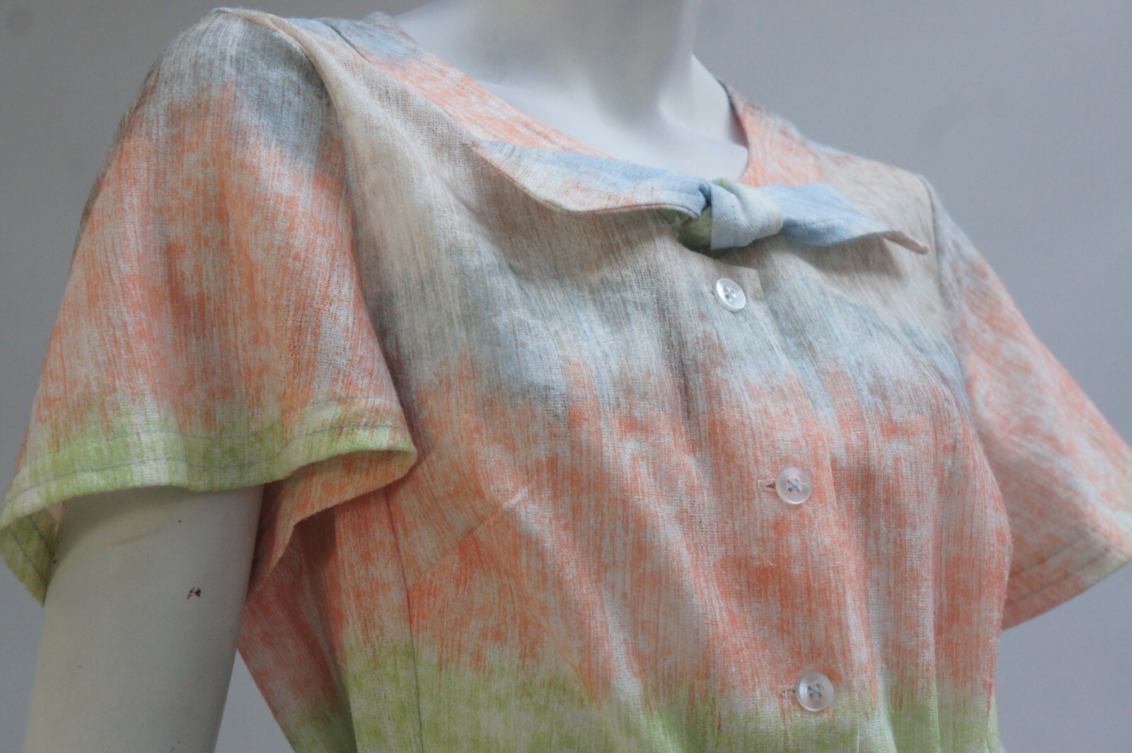 Vintage 50s Belted Sheer Dress By Berkshire