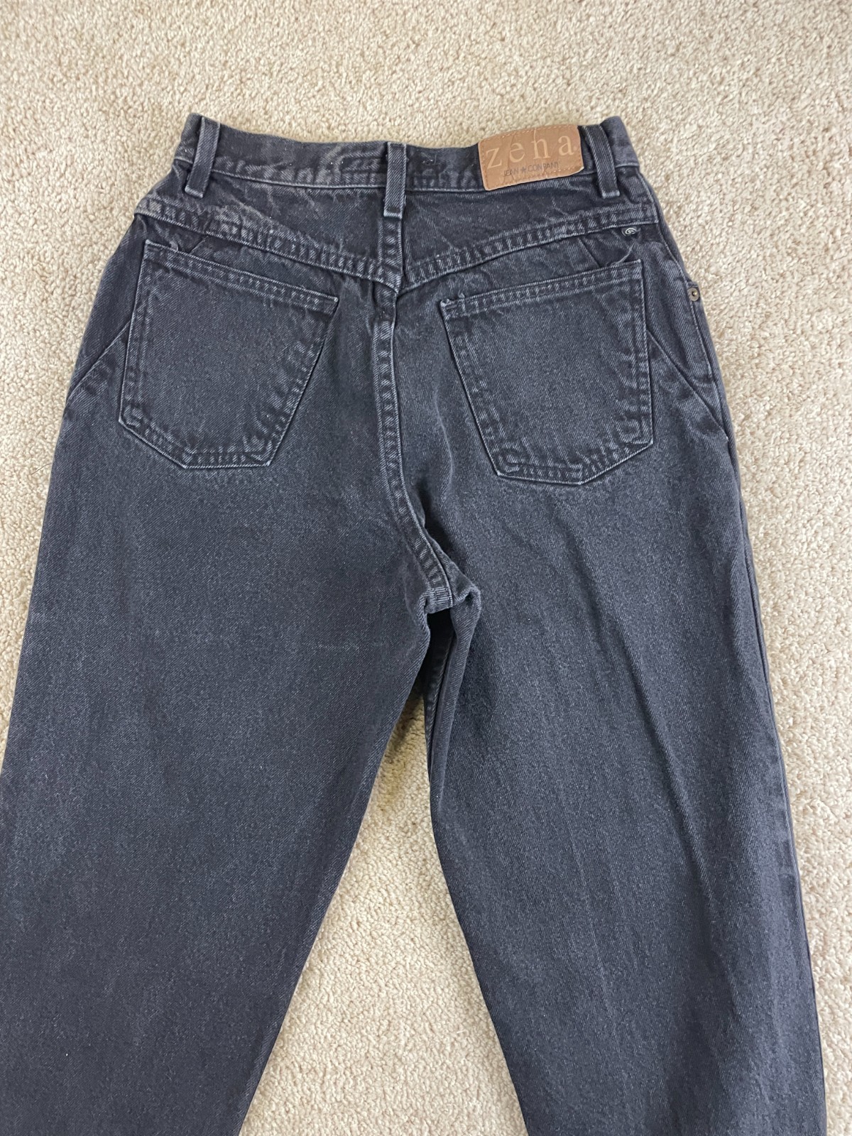Vintage Zena Jeans Womens 26×29 Denim Mom Jeans High Rise Black