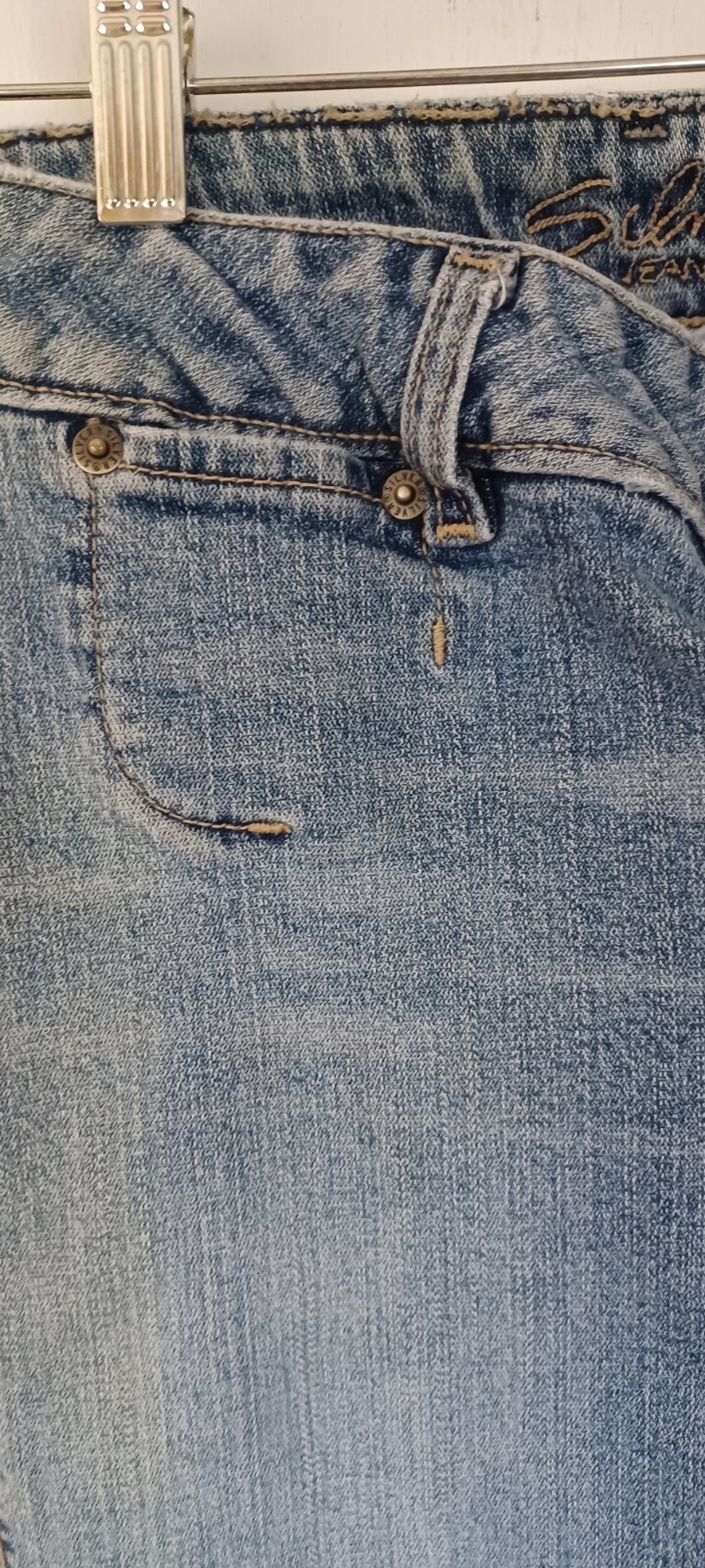 VINTAGE PRE-LOVED 29/33 SILVER JEANS FLARED 97% COTTON 3% LYCRA MADE IN CANADA