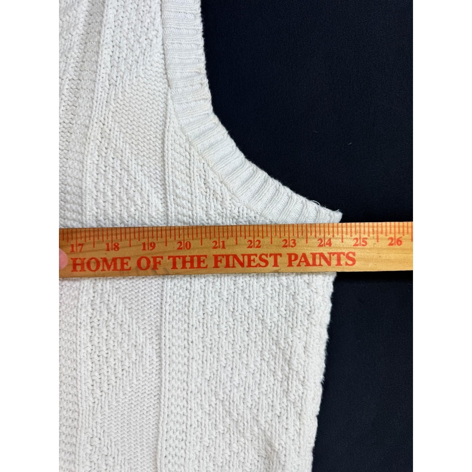 Vintage Coastal Golf Tennis Sweater Vest Cable Knit Pastel Trim USA M