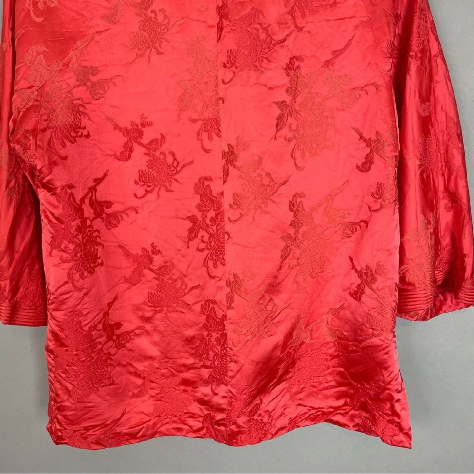 Vintage 1950s Dynasty Jacket Frog Closures Reddish Mandarin Collar Hong Kong