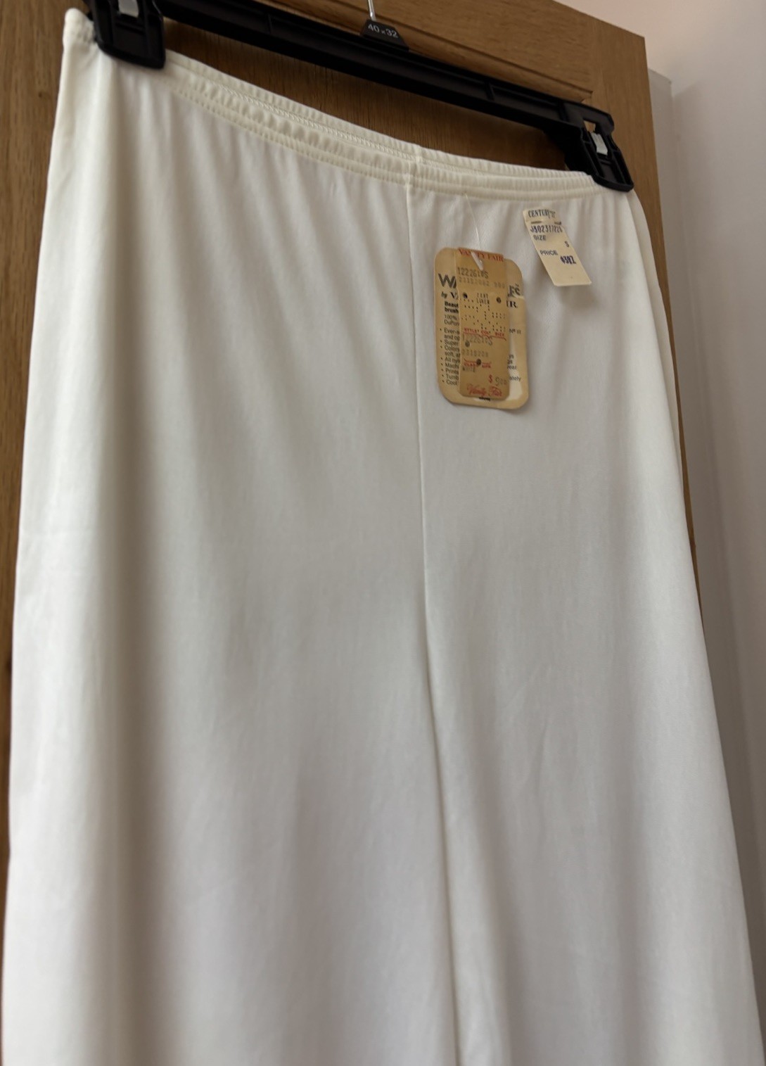 Vintage Vanity Fair Ivory Pajama Bottoms Pants Slip Pants Nylon Antron III Small