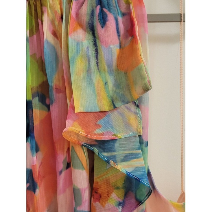 Adrianna Papell Plus Size 26W Floral Chiffon Halter Dress