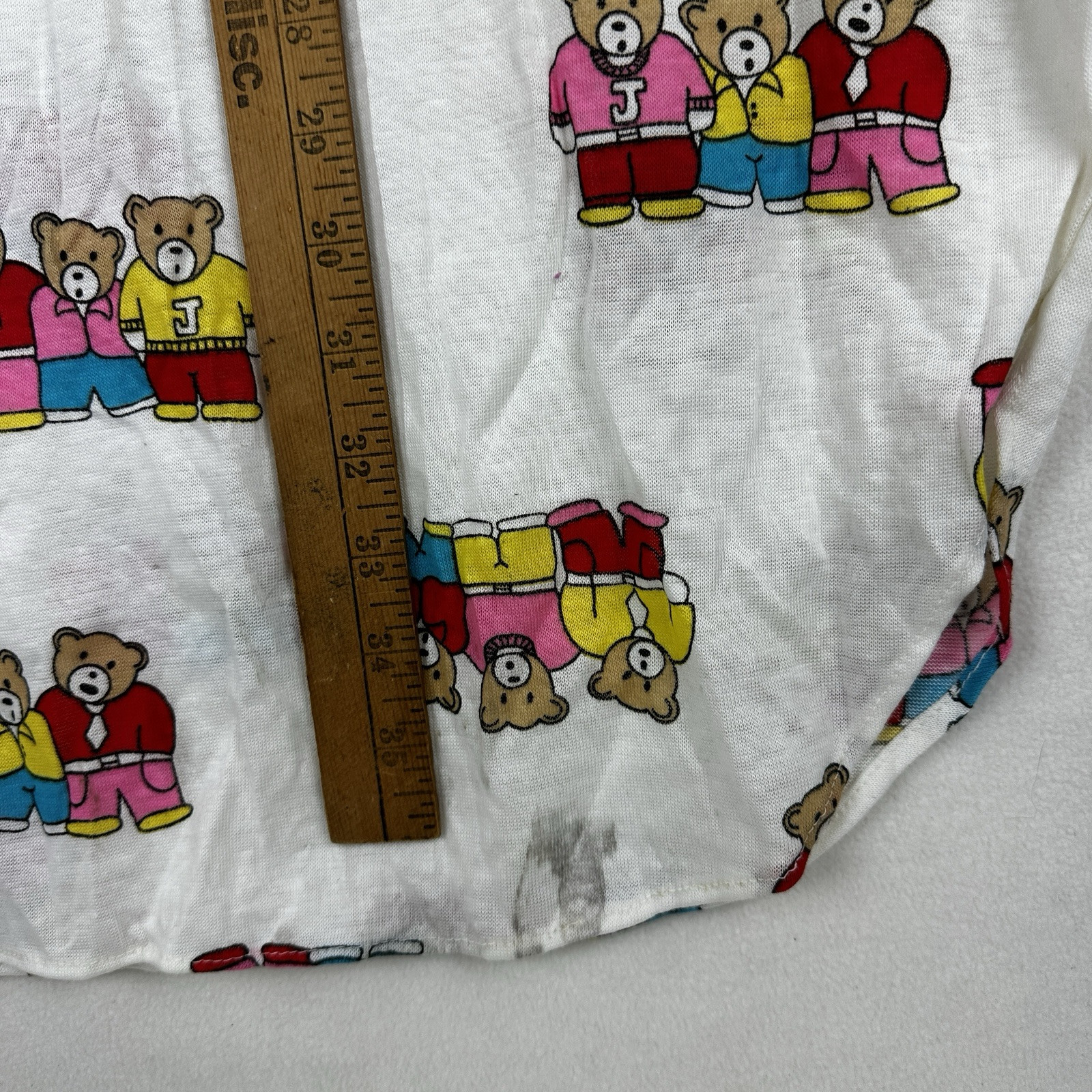 Vintage Women’s Large Nightgown Jennifer Dale Teddy Bear Short Sleeve Union Made
