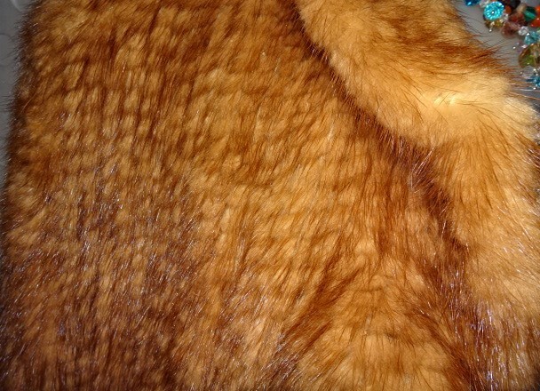 Genuine Knit Mink Fur Stole W/ Ruffles Shrug Shawl Wrap Hook Closure 68×15 S/O