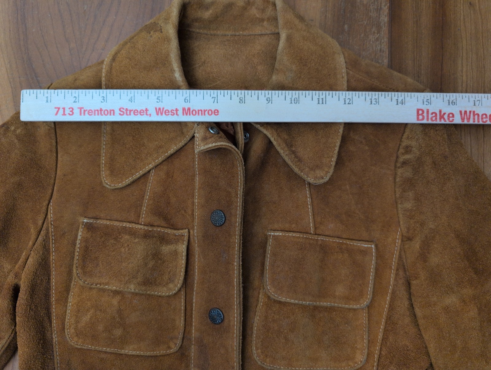 Vintage Tan Suede Hippy Boho Western Gothic Belted Safari Jacket 70s Women S