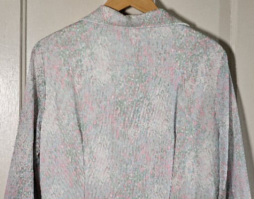 VTG Minerva Fashions Dress Women’s M/L Pastel Pink Green Floral Career Witchcore