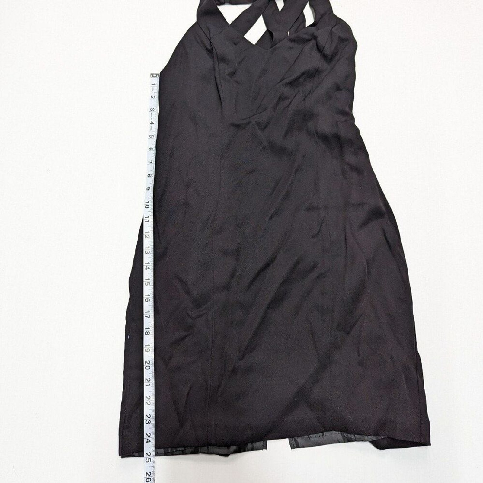 Vintage Minimalist LBD Strappy Mini Black Dress Miss Ashlee California Size 6