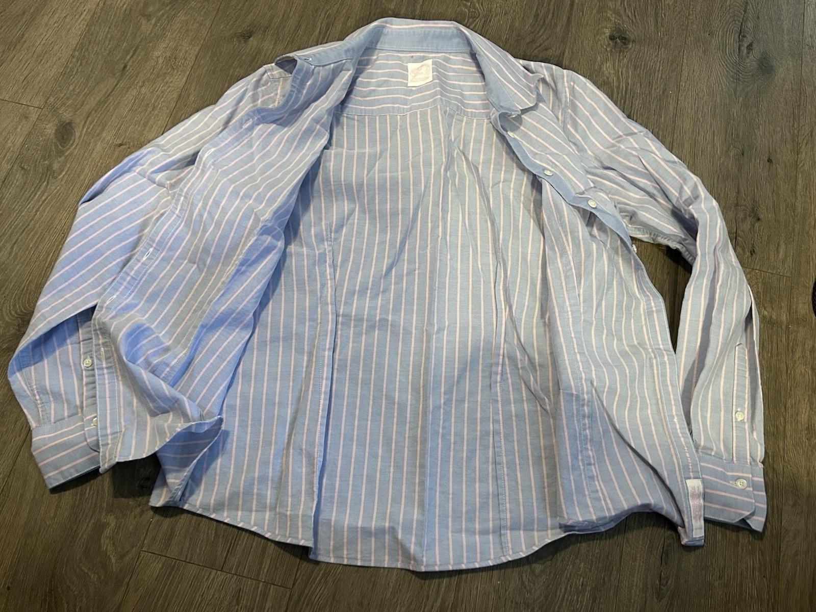 BROOKS BROTHERS 346 Women’s Vintage Blouse SIZE 12 Blue Pink Button Up
