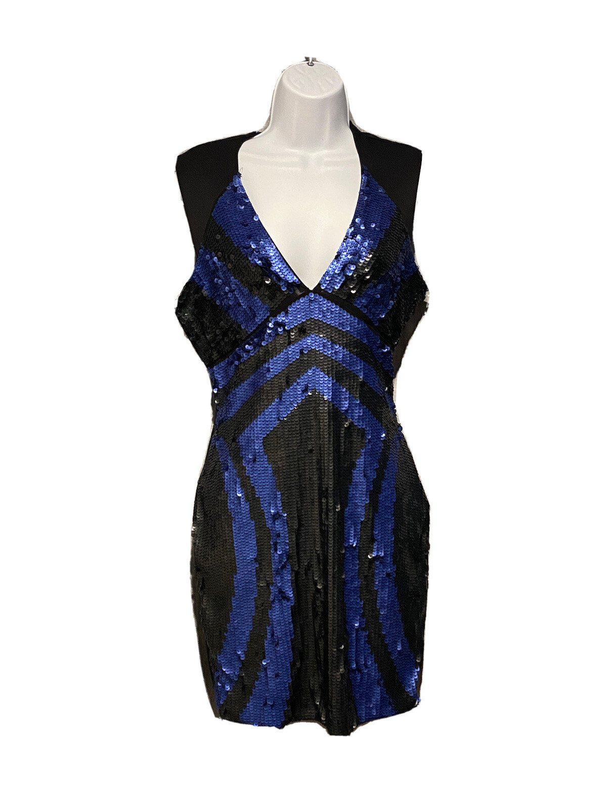 Black & Blue SEQUIN MINI DRESS Dressed As 80S GLITZ