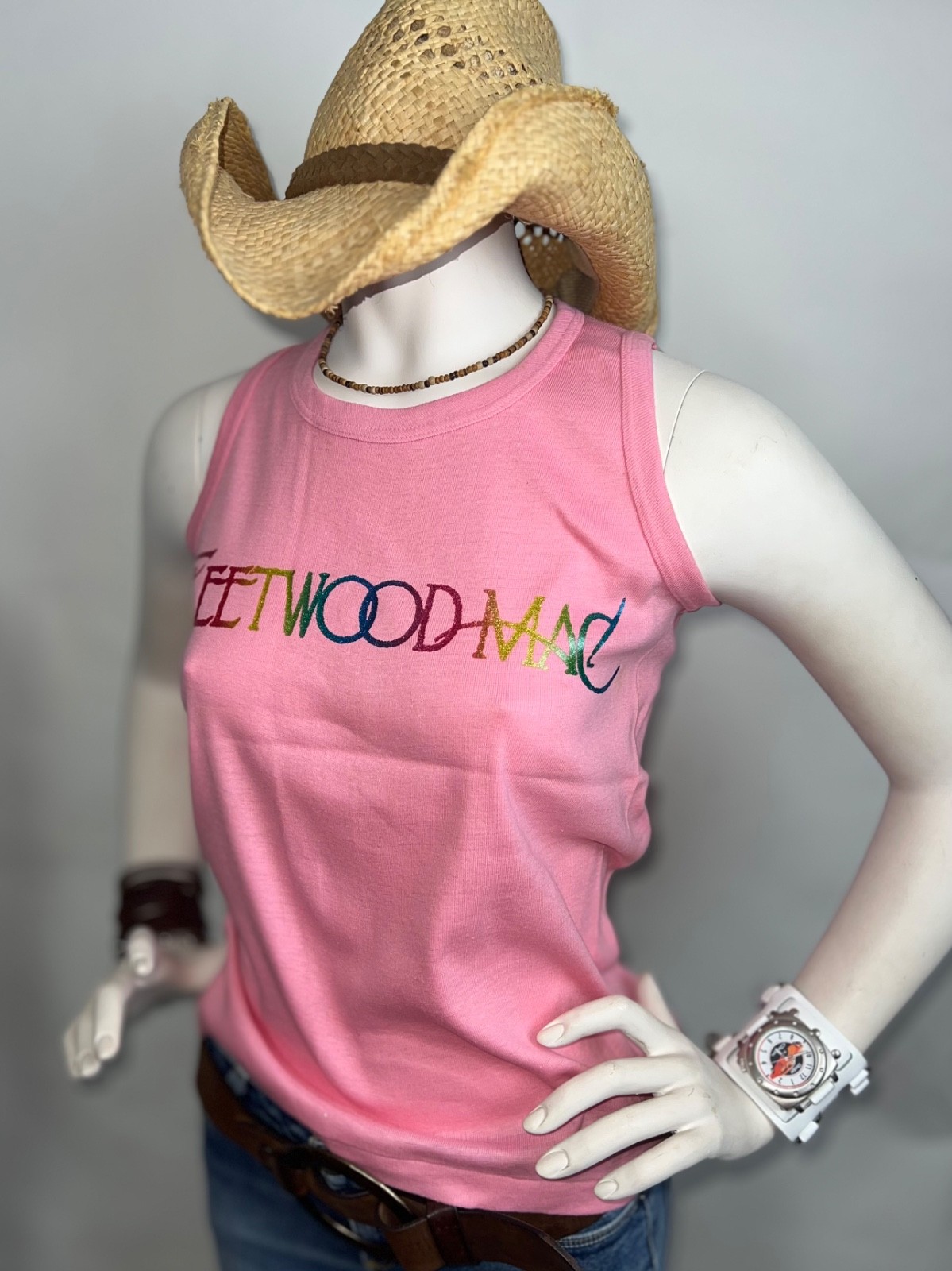 VTG 70s 80s FLEETWOOD MAC Stevie Nicks classic rock band UNUSED T-Shirt WOMENS L