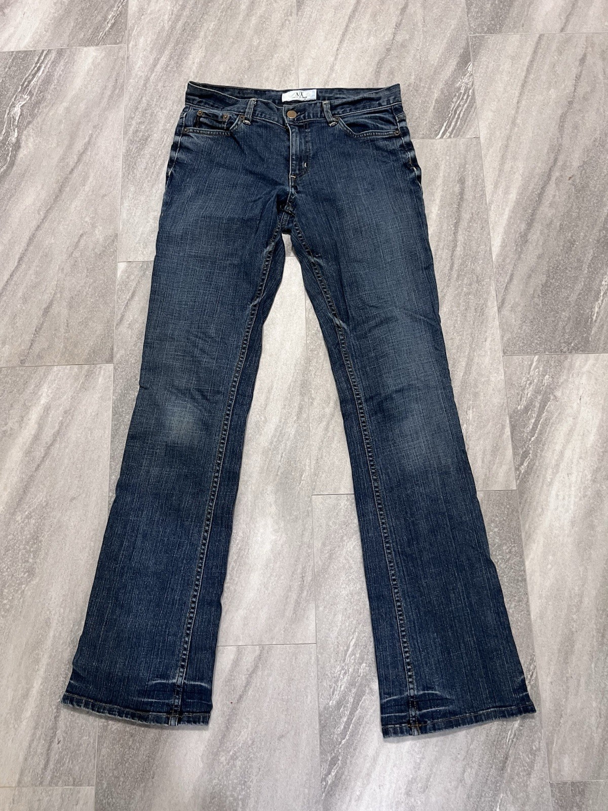 Vintage Y2K Armani Exchange Women’s J24 Low Rise Bootcut Jeans USA Made Size 6 L