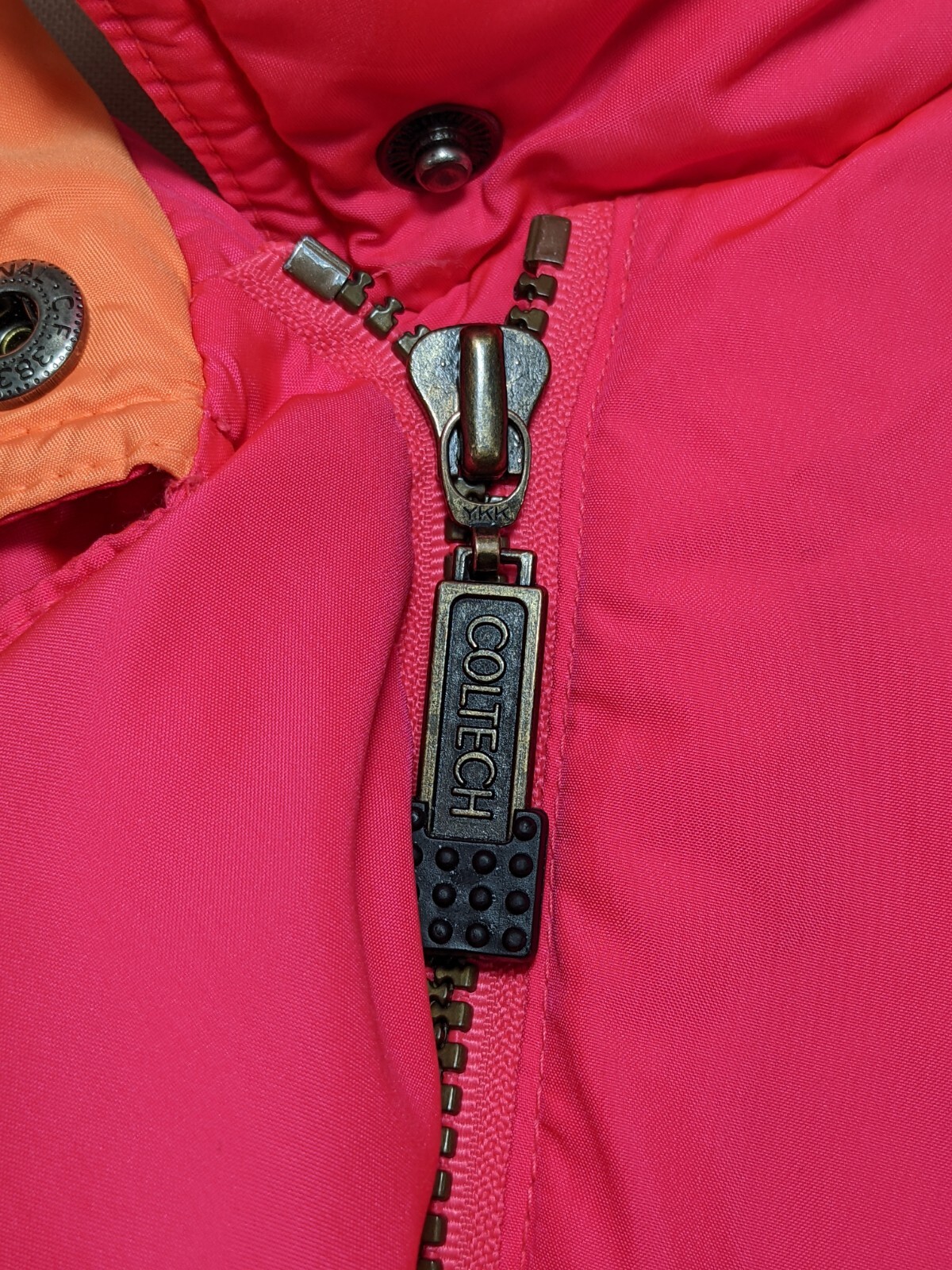 Vintage Coltech Women’s Ski/Snowboard Coat Neon Pink Multicolor 80’s 90’s sz 12