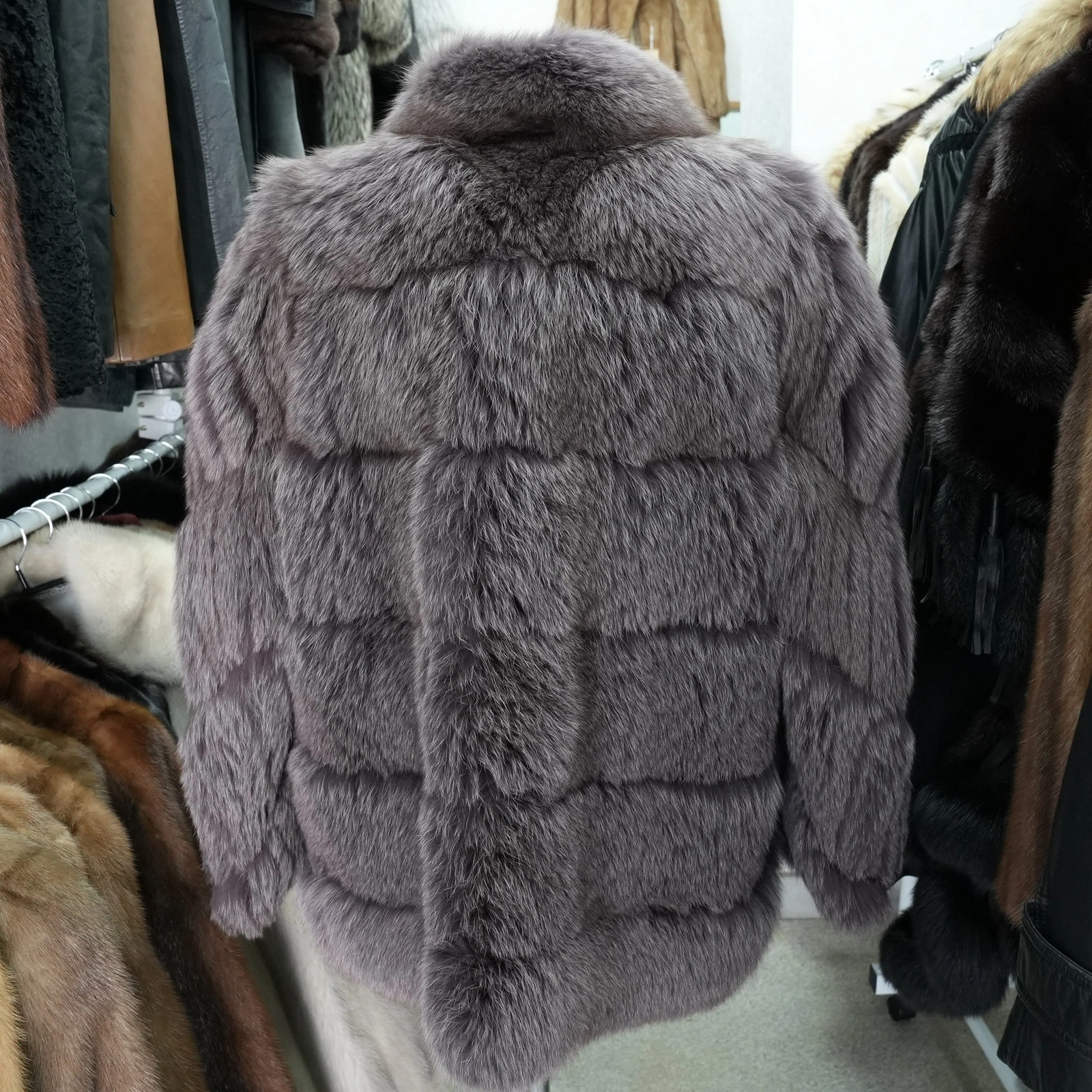 Amethyst Deyd Fox Fur Coat EMBA – Genuine Vintage Fur From Japan