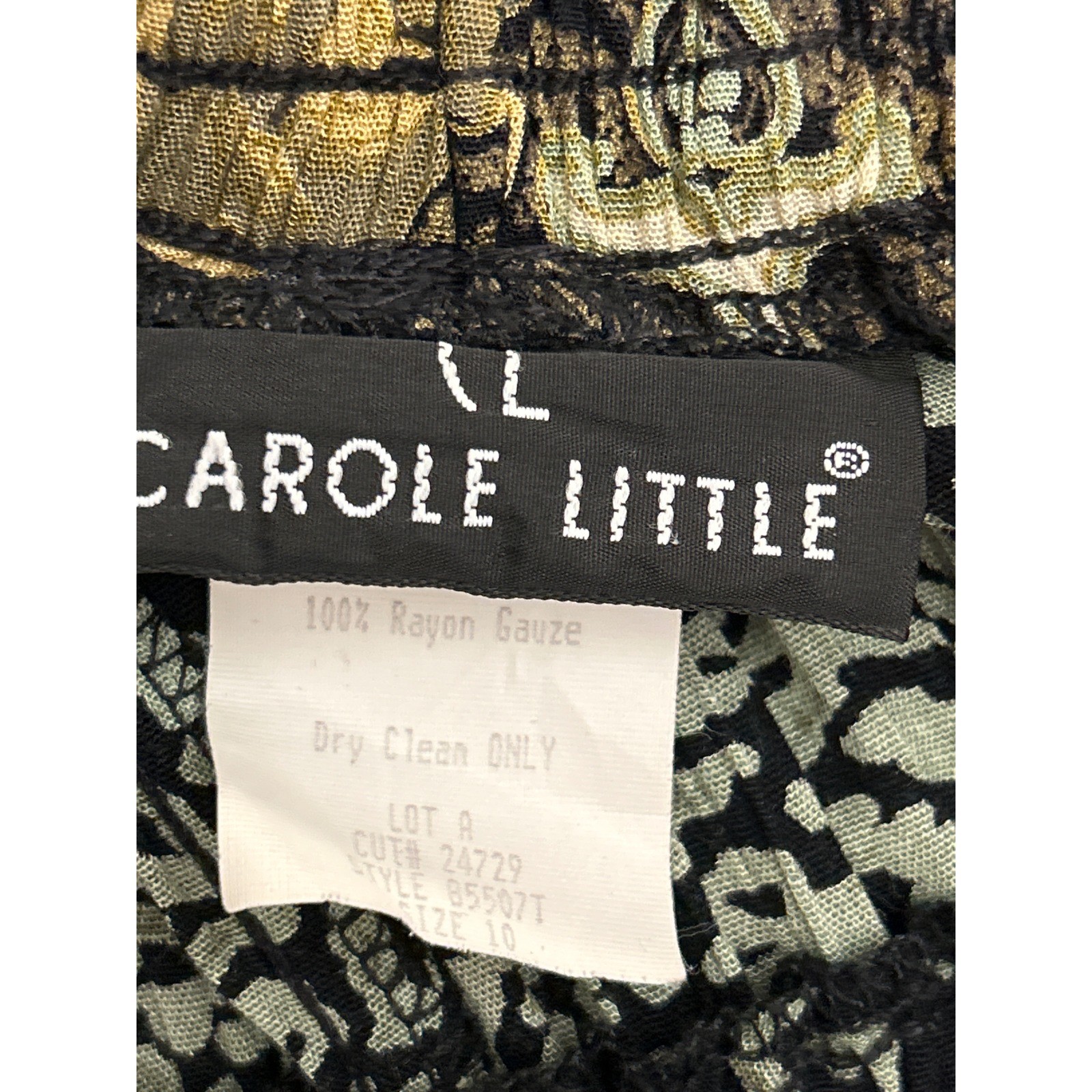 90s Carole Little Maxi Skirt Floral Border Whimsigoth Bohemian Rayon Gauze 10